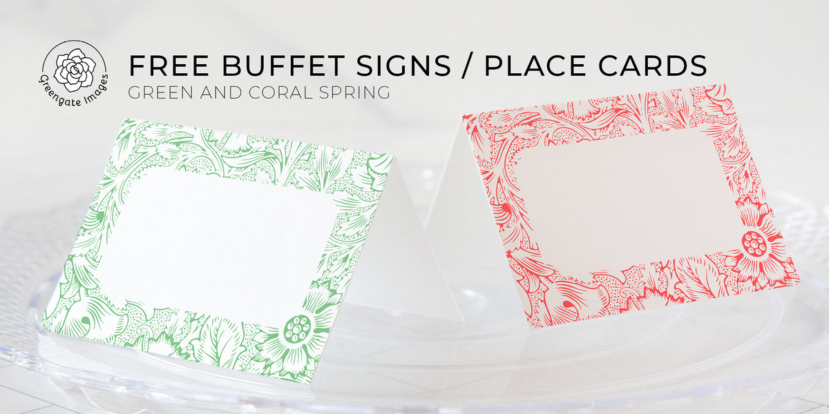 Free Buffet Signs / Place Cards – Greengate Images