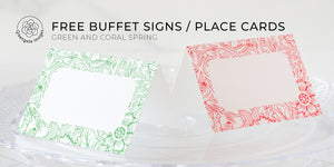 Free Buffet Signs / Place Cards
