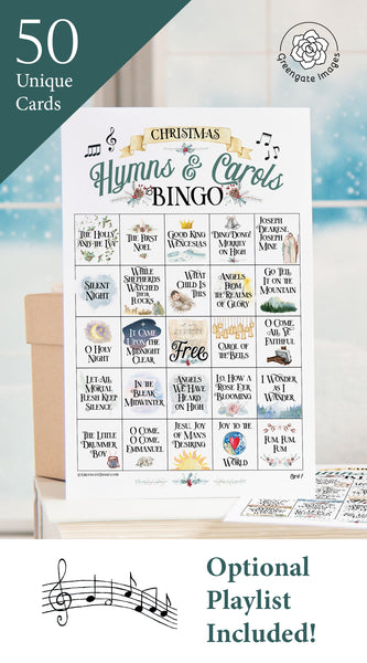 Christmas Hymns & Carols Bingo - Greengate Images