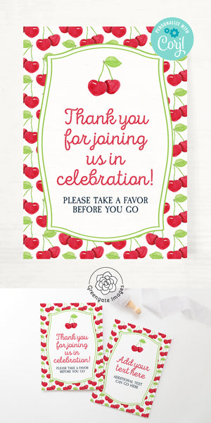 5x7" Cherry Sign Template - Greengate Images