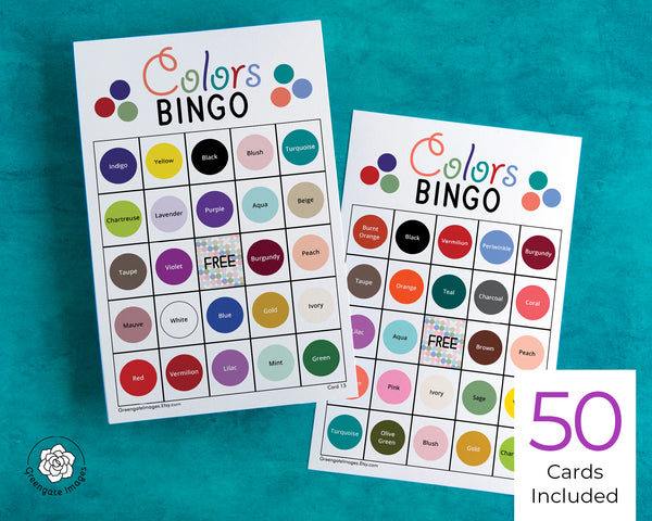 Colors Bingo - Greengate Images