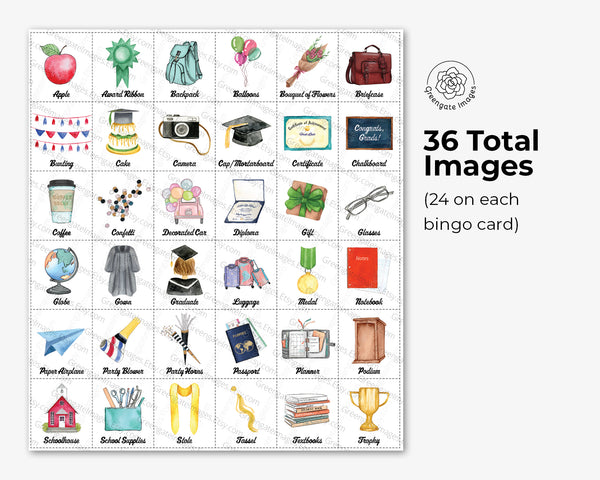 Graduation Bingo - Color - Greengate Images