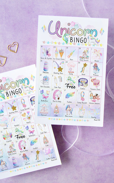 Unicorn Bingo - Kids Version - Greengate Images