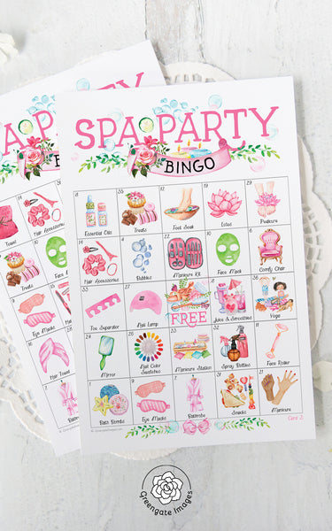 Spa Party Bingo