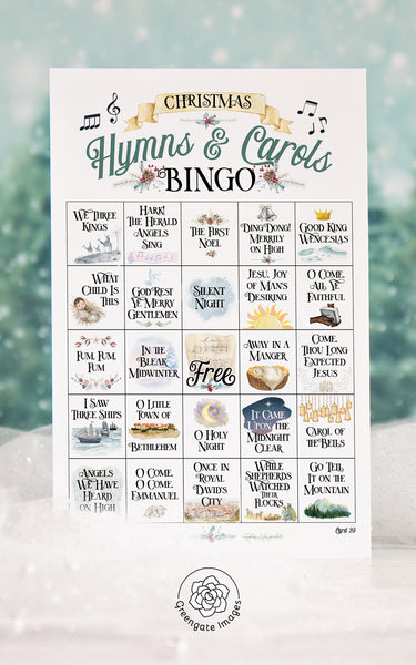 Christmas Hymns & Carols Bingo - Greengate Images