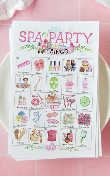 Spa Party Bingo