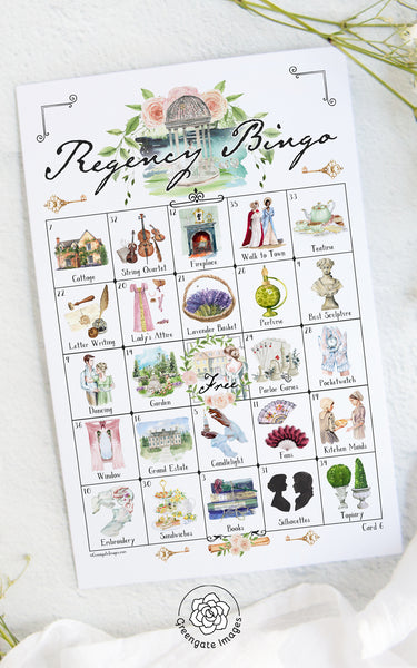 Regency Bingo - Printable Digital Download by Greengate Images