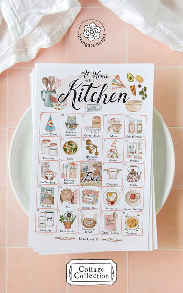 At Home in the Kitchen Bingo - Printable Digital Download by Greengate Images