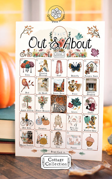 Fall Out & About Bingo - Printable Digital Download by Greengate Images