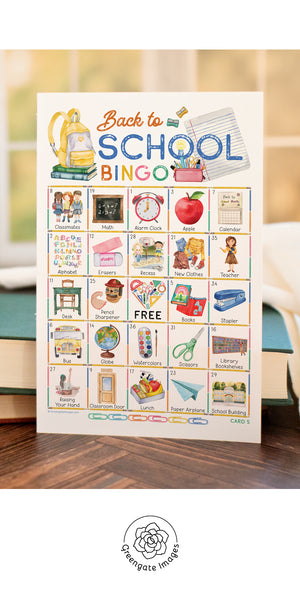 Back to School Bingo (Elementary) - Greengate Images