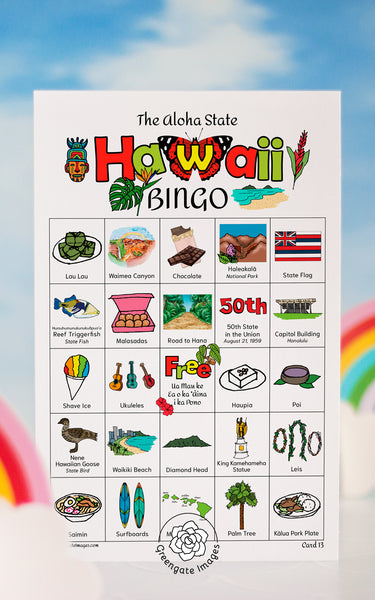 Hawaii Bingo Cards - Greengate Images