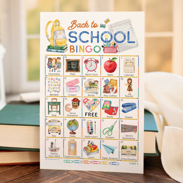 Back to School Bingo (Elementary) - Greengate Images