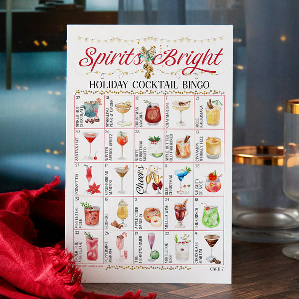 Christmas Cocktail Bingo - Printable Digital Download by Greengate Images