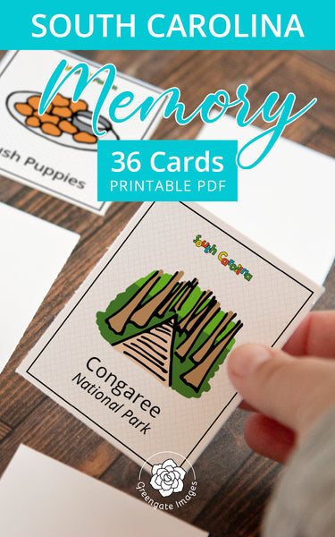 South Carolina Memory Game - Greengate Images