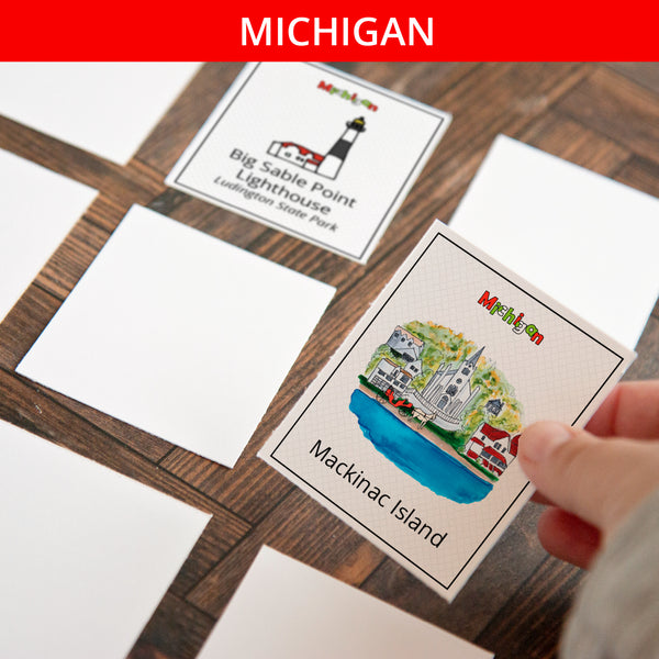 Michigan Memory Game - Printable Digital Download by Greengate Images