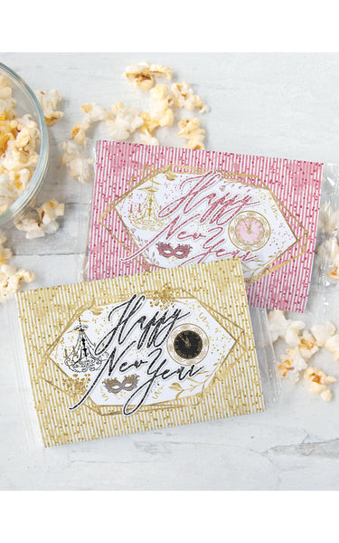 New Year's Popcorn Wrapper Duo - Gold and Pink - Greengate Images