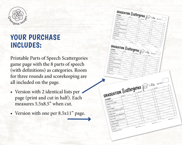 Graduation Scattergories - Greengate Images