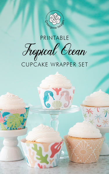 Tropical Cupcake Wrapper Set - Greengate Images