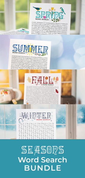 Seasons Word Search Bundle - Printable Digital Download by Greengate Images