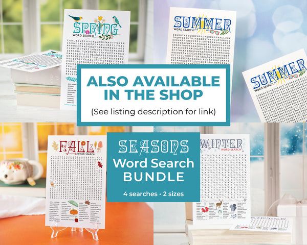Winter Word Search II - Printable Digital Download by Greengate Images