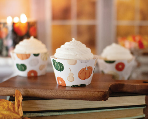 Pumpkins & Gourds Cupcake Wrappers - Greengate Images