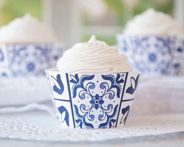 Talavera Style Cupcake Wrapper - Greengate Images