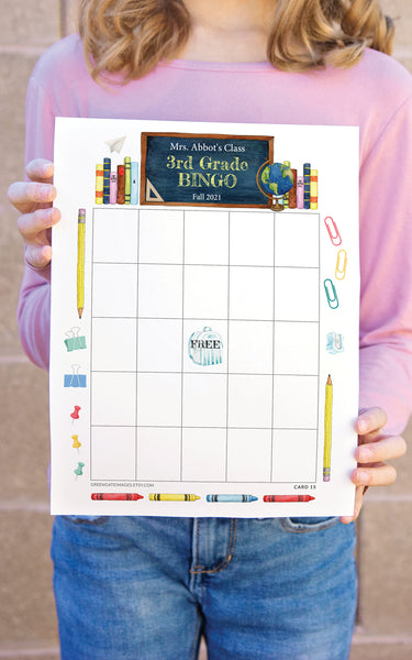 School Bingo Template - Greengate Images