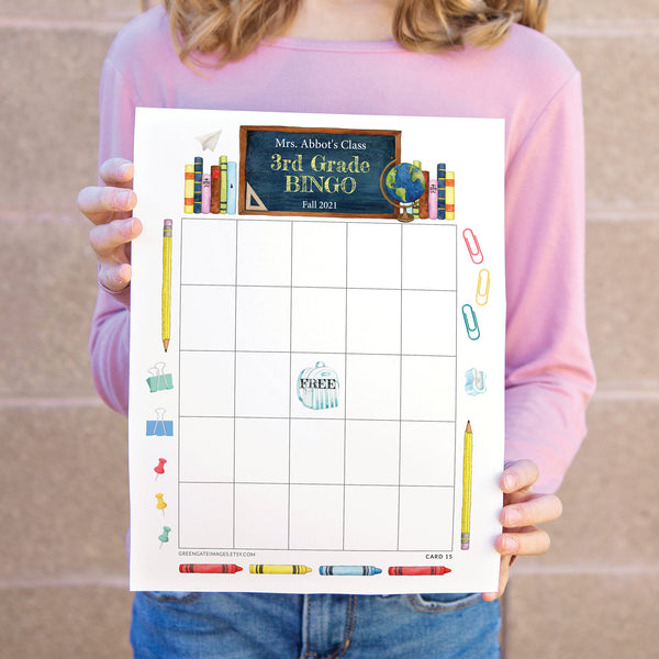 School Bingo Template - Greengate Images