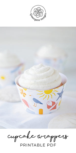 Summer Beach Cupcake Wrapper - Greengate Images