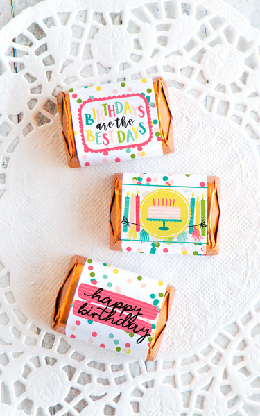 Birthday Nugget Wrappers - Printable Digital Download by Greengate Images