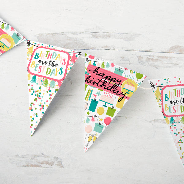 Birthday Bunting - Printable Digital Download by Greengate Images