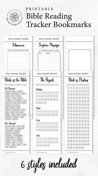 Bible Bookmark Set - Black and White - Greengate Images