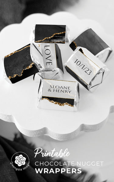 Black Agate Nugget Wrappers - Greengate Images
