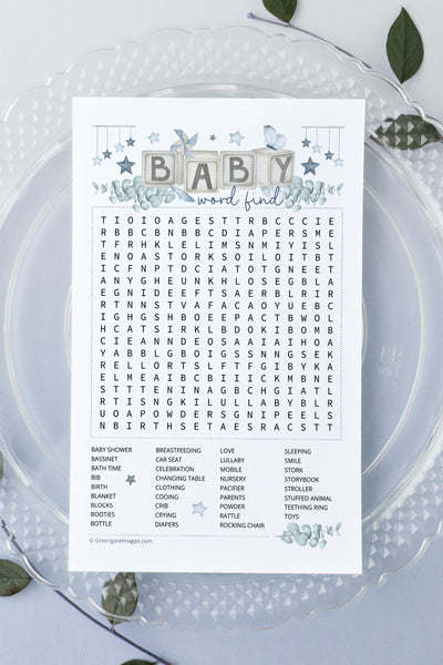 BLUE Baby Word Find - Greengate Images