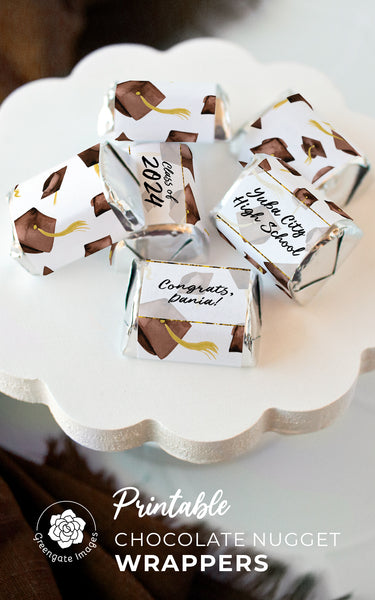 Brown Cap Graduation Nugget Wrappers - Greengate Images