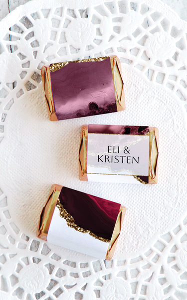 Burgundy Agate Nugget Wrappers - Greengate Images