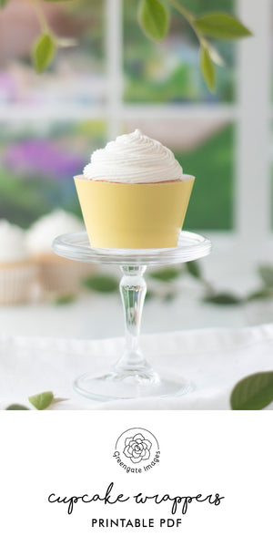 Butter Yellow Cupcake Wrapper