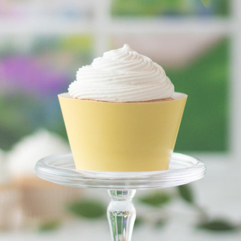 Butter Yellow Cupcake Wrapper