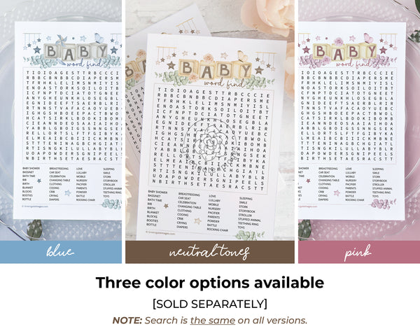 BLUE Baby Word Find - Greengate Images