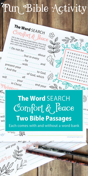 Bible Passage Word Search Duo - Printable Digital Download by Greengate Images