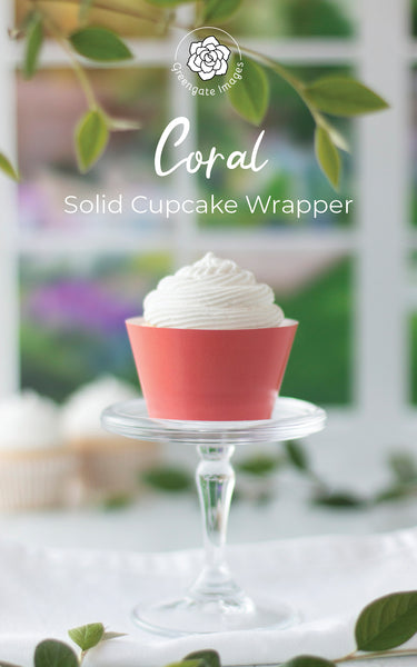 Coral Cupcake Wrapper