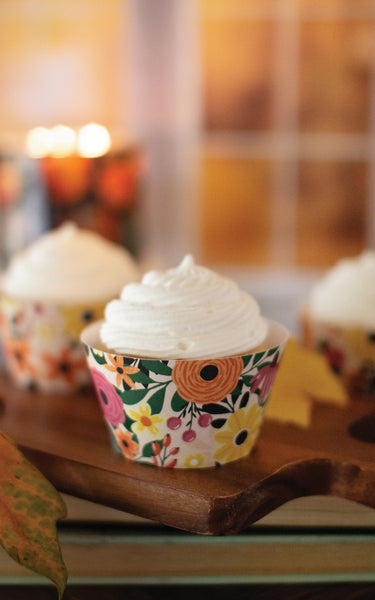 Fall Floral Cupcake Wrappers - Greengate Images