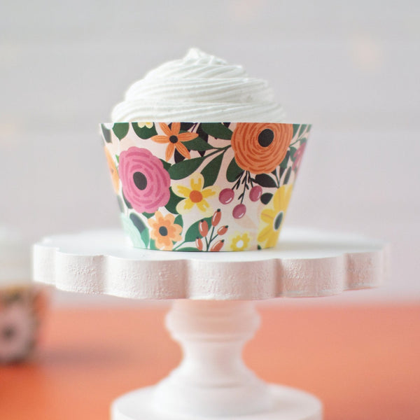 Fall Floral Cupcake Wrappers - Greengate Images