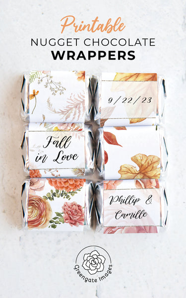 Fall Floral Nugget Wrappers - Dahlias and Leaves - Greengate Images