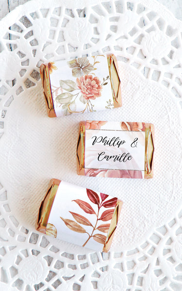 Fall Floral Nugget Wrappers - Dahlias and Leaves - Greengate Images
