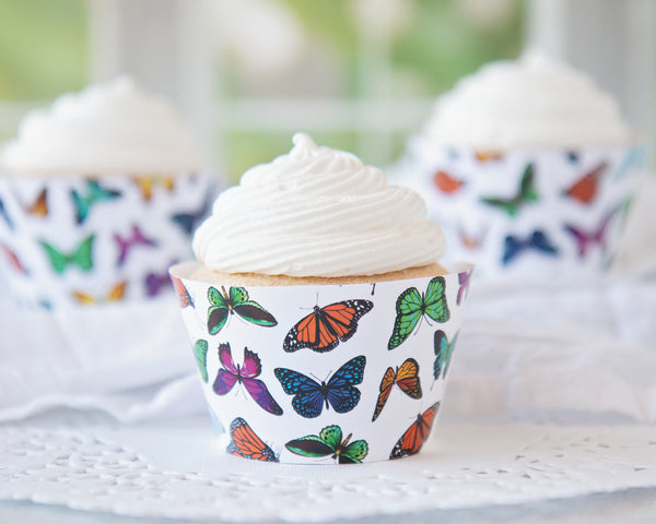 Butterfly Cupcake Wrappers - Colorful - Greengate Images