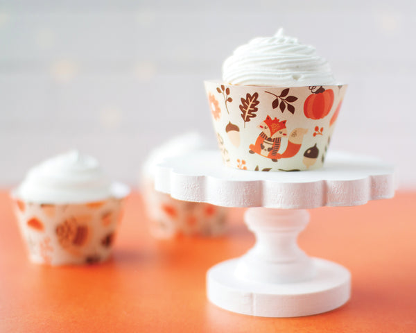 Fall Cupcake Wrappers - Foxes, Sweaters, Footballs, and Pies - Greengate Images