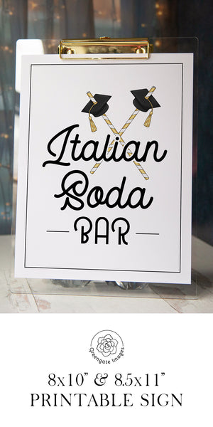Graduation Soda Bar Sign - Greengate Images