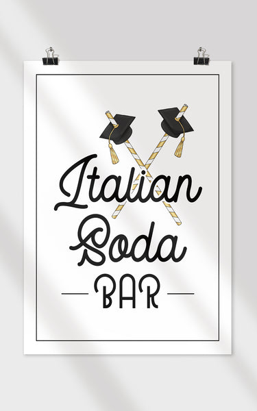 Graduation Soda Bar Sign - Greengate Images
