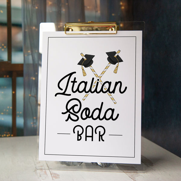 Graduation Soda Bar Sign - Greengate Images